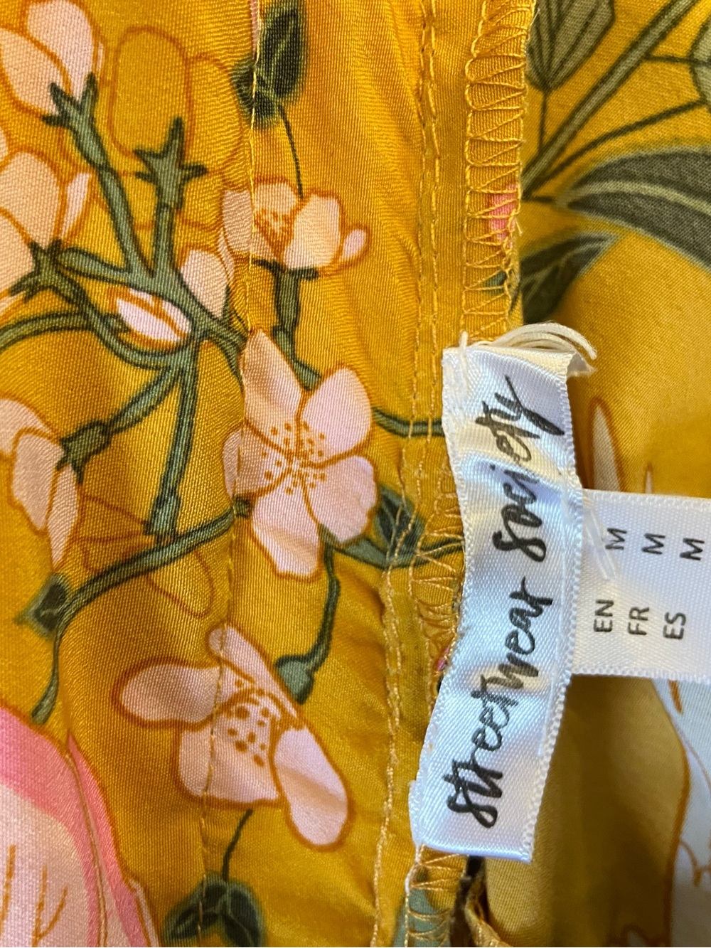 Off-Shoulder Floral Sundress - Mustard Yellow - Picture 5 of 8